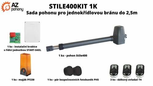 Stile400Kit 1K - sada pohon pro jednokřídlou bránu do 2,5 m